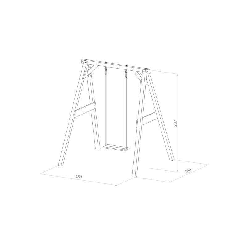 AXI Hemlock Swing Set with 1 Swing(s), Brown