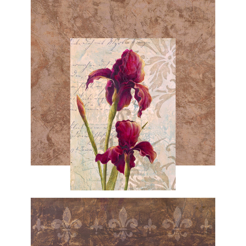 Bourgogne iris - reproduction sur toile tendue, H 16 po x l 12 po