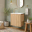Meuble-lavabo mural sans lavabo, emballage KD de 24 po, salle de bain moderne