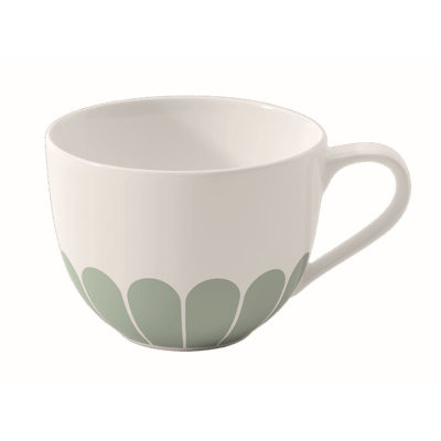 Tasse à café Villeroy & Boch Fleur Vert, porcelaine de qualité supérieure, fabriquée en Allemagne. Va au lave-vaisselle et au micro-ondes, tasse à café ou à thé, motif floral, capacité de 5,5 oz, 4,5 x 3,5 x 2,5 po, vert