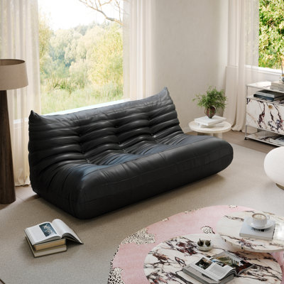 Castleberry Lazy Sofa Bean Bag Chair Floor Sofa Boneless Couch Compression Fireside Lounger Accent Chair for Living Room, Bedroom, Apartment (Available in Multiple Colors)