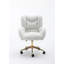 Chaise de bureau pivotante en tissu Teddy