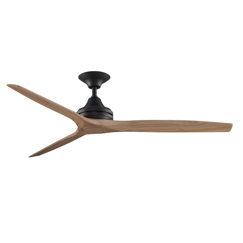 Spitfire 60 inch Indoor/Outdoor Ceiling Fan - Dark Bronze with Natural Blades, Dark Bronze, Natural