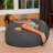 Bean Bag Chair for Kids, Teens, and Adults - Filled with Soft Beads, Includes Removable and Machine Washable Cover - Multiple Colors, Sizes and Fabrics including Soft Nylon & Canvas with Patterns-1785356745-1782650931