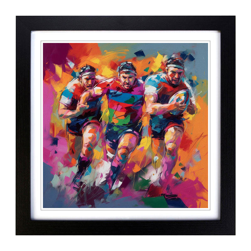 Rugby Fauvism - Framed Print, Oak
