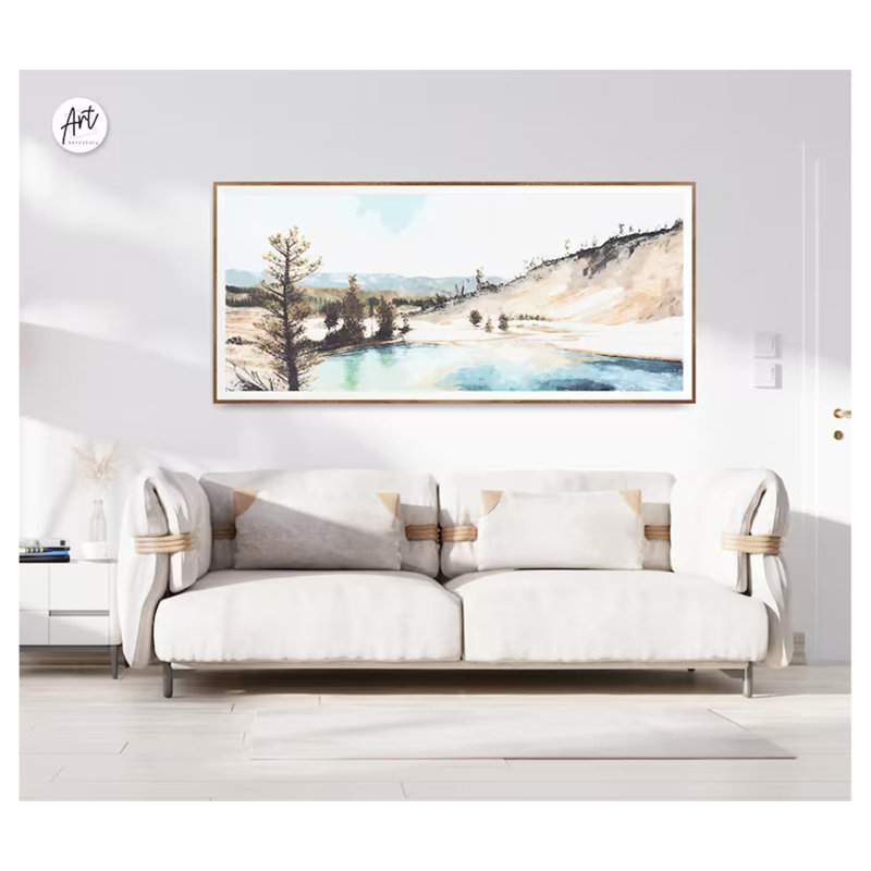 Affiche de parc national de Yellowstone, H 44 po x l 88 po, Affiche non encadrée