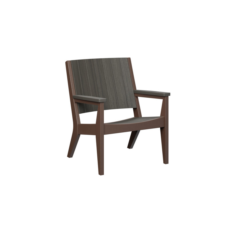 Mayhew Outdoor Dining Armchair, Dark Gray/Chocolate Brown