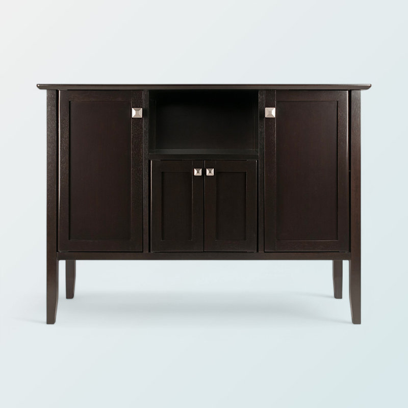Erik Coffee-Finished Entryway Buffet Cabinet With  Plenty Of Space, 33.43" H X 45.83" W X 15.59" D