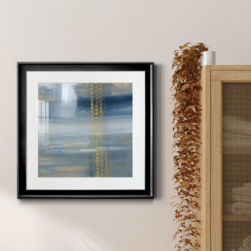 Touching the Sky II - Peinture encadrée, H 17,5 po x l 17,5 po x P 1,5 po, Cadre noir