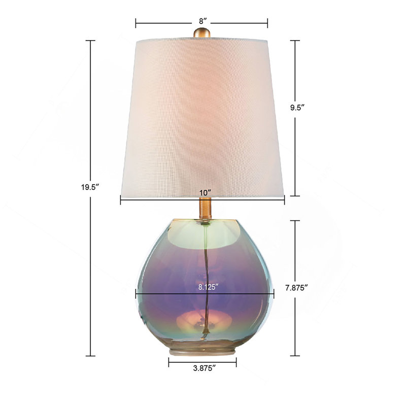 Ranier Iridescent Glass Table Lamp