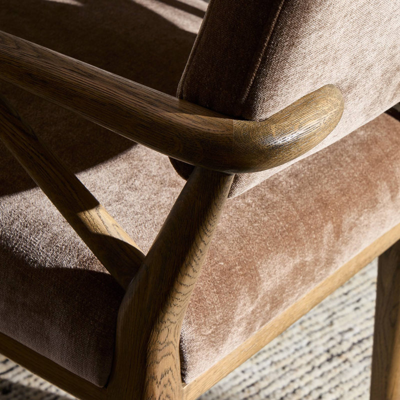 DEIDRE Upholstered Arm Chair, Altair Mushroom