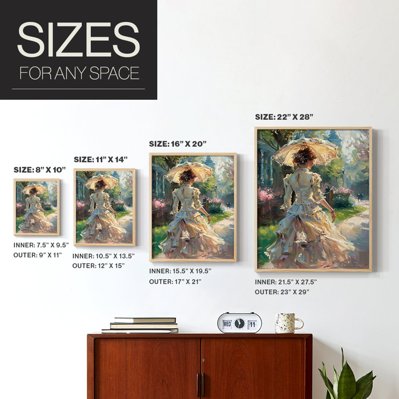 «WOMEN Series DCCV», reproduction encadrée - bois massif, Naturel, H 11 po x l 9 po