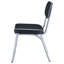 Ensemble de chaises d'appoint noires et chromées (ensemble de 2)-1121653259