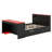 Wood Daybed with Trundle, Writing Desk, Built-in LED Lighting & USB Charging Ports-331128677-331128682