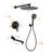 Wall Mounted Tub Shower System With Handheld Shower Single Handle Shower Faucet Set 12 Inch Brass Shower Trim Kit With Rough-In Valve-116833776