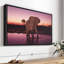 «Elephant Sunrise Bathing», reproduction sur toile-102858534