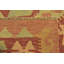 Tapis de la zone en laine beige/rouge 3 pi x 4 pi 10 po one-of-kind à la main noué la Elland