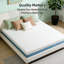 Matelas pour très grand lit de 10 pouces, lit en mousse à mémoire de forme dans une boîte pour soulager la pression, isoler les mouvements et soutenir, blanc
