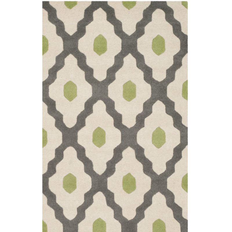 Carolene Hand Tufted Wool Geometric Rug, Rectangle 8' x 10'