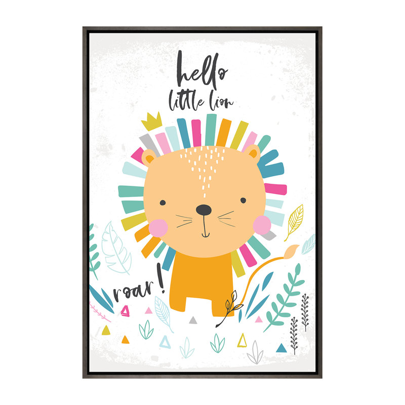 «Wild Adventure I» par Angela Nikeas - impression d'art graphique, H 60 po x l 40po x P 1,5 po, Toile avec cadre en bois gris