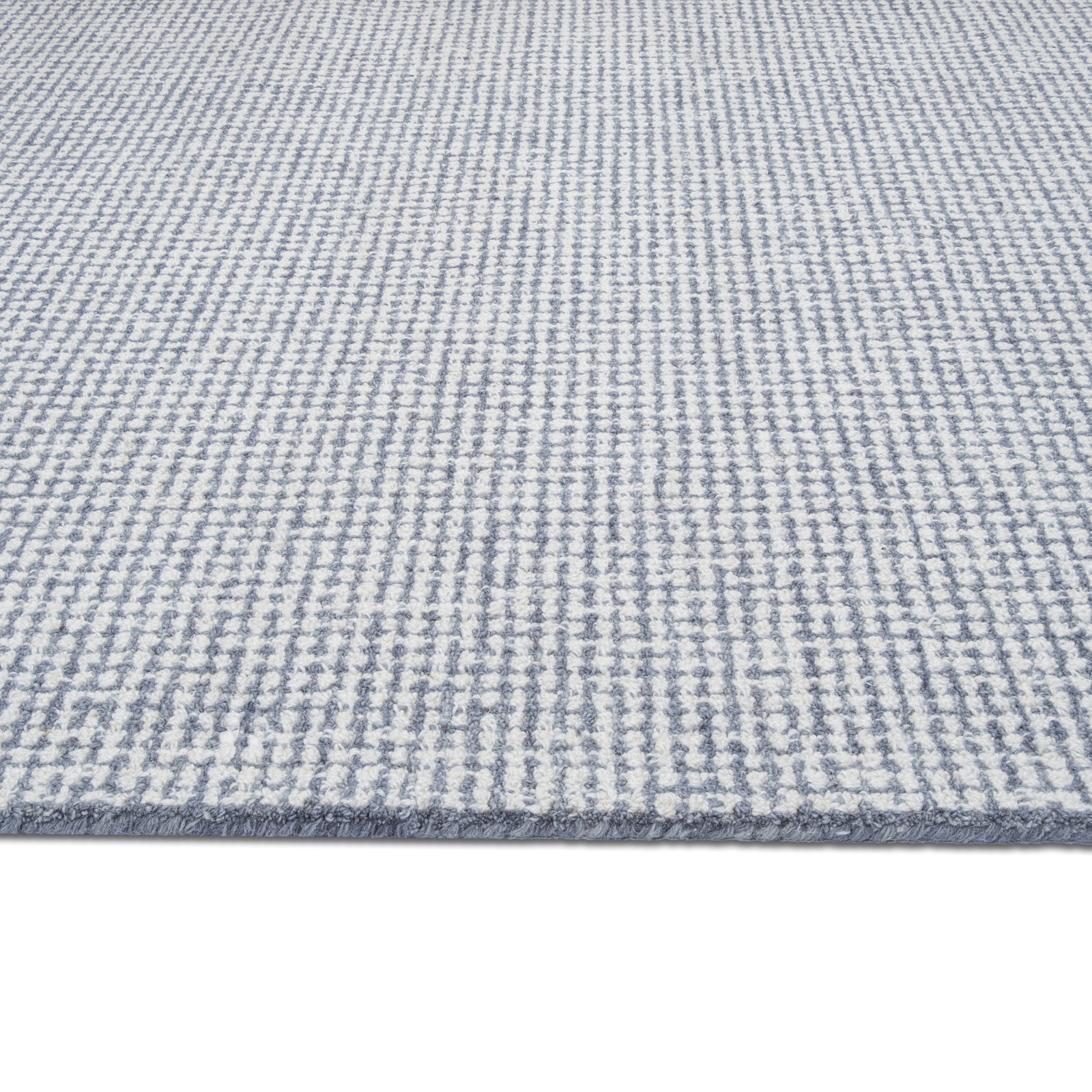 Askino Hand-Tufted Wool Area Rug, Blue, Rectangle 7'9" x 9'9"