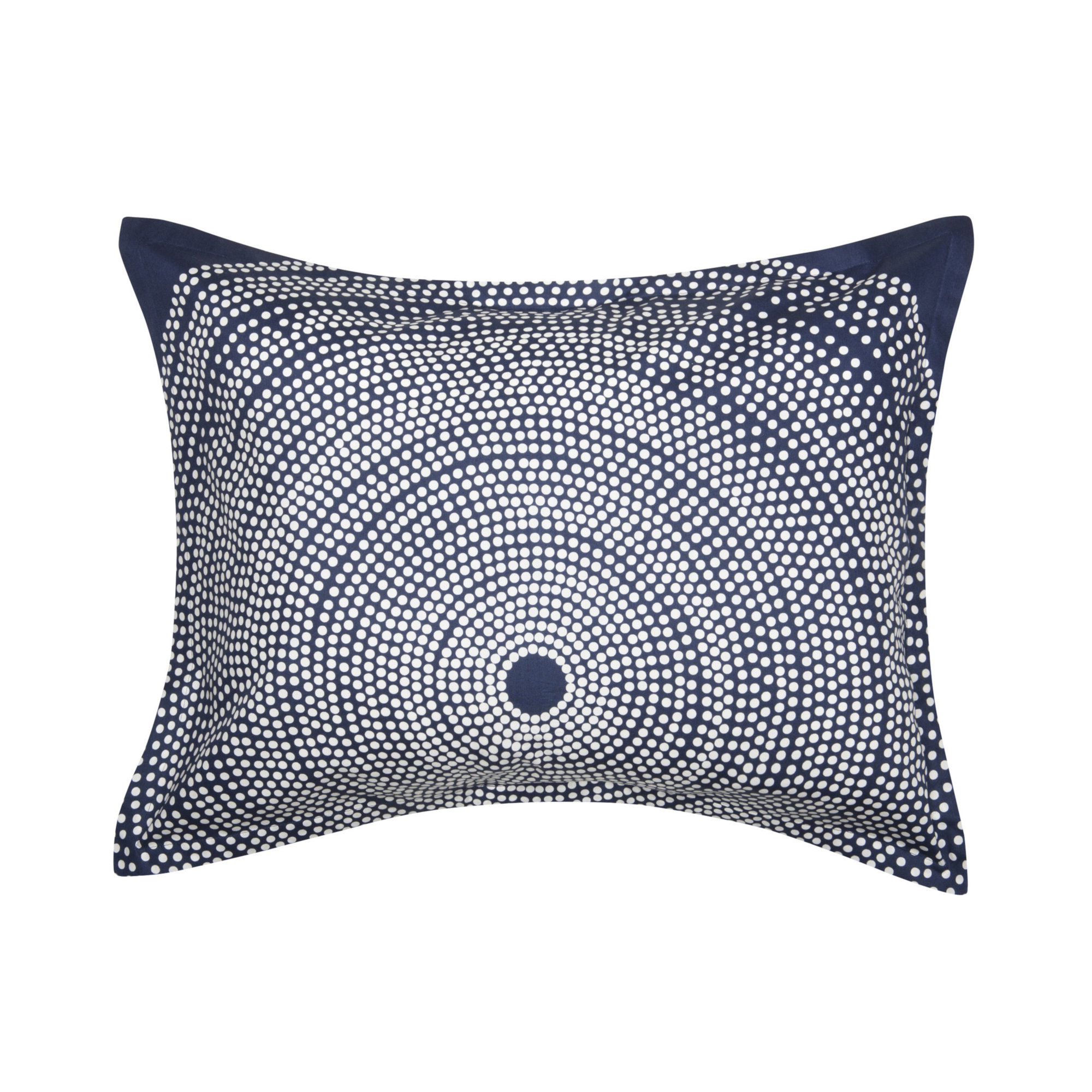 Marimekko Fokus Cotton Navy Duvet Cover Set, King Duvet Cover + 2 King Shams, Navy/White