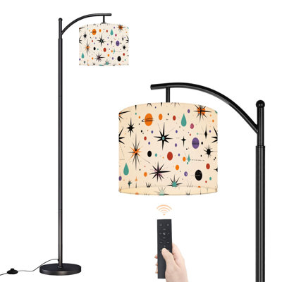 Lampe sur pied à arc avec abat-jour réglable Mid-Century années 50 Modern Retro Luxurious