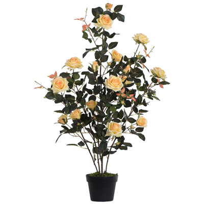 45" Artificial Rose Plant in Pot
