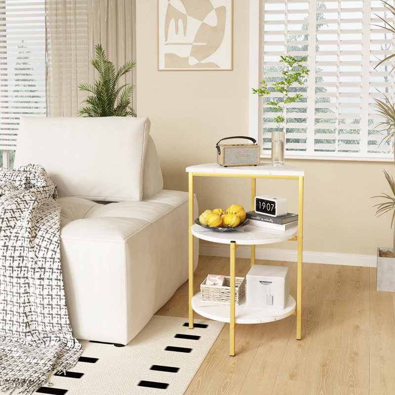 Ensemble de 2 tables de bout Modern, Or
