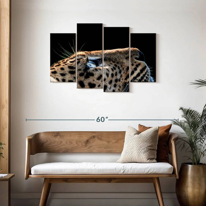 Brampt Leopard Looking Up, 27" H x 43" W