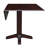 Solid Wood 36" Square Dual Drop Leaf Dining Table, Rich Mocha
