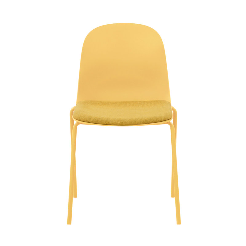 Ensemble de 4 chaises de salle à manger empilables Serena, Jaune, Jaune