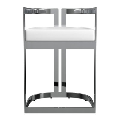 Clarence Faux Leather 23" Dining Stool
