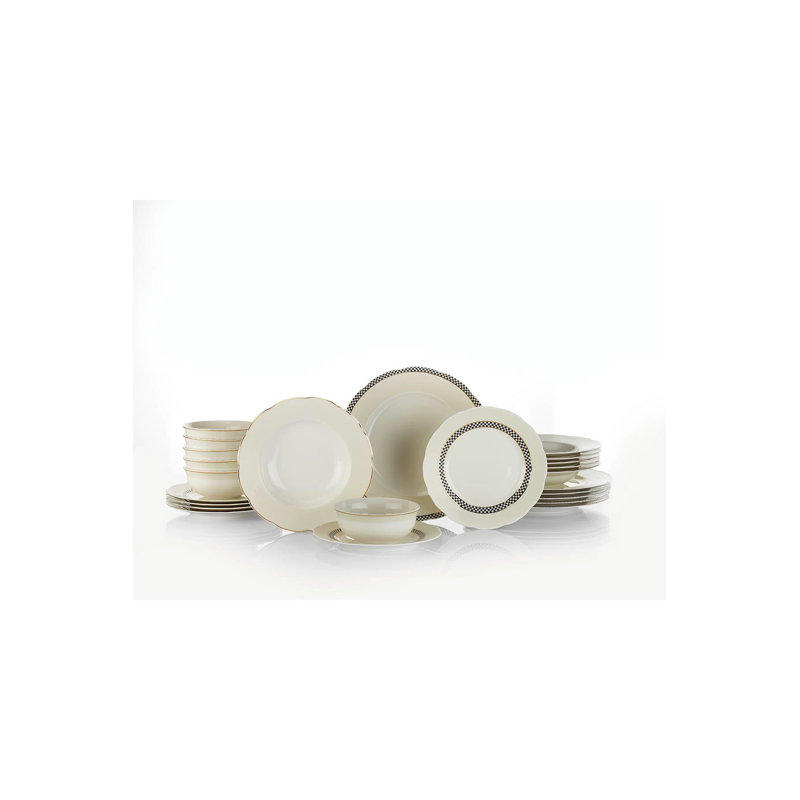 Service de table 24 pièces 100% porcelaine