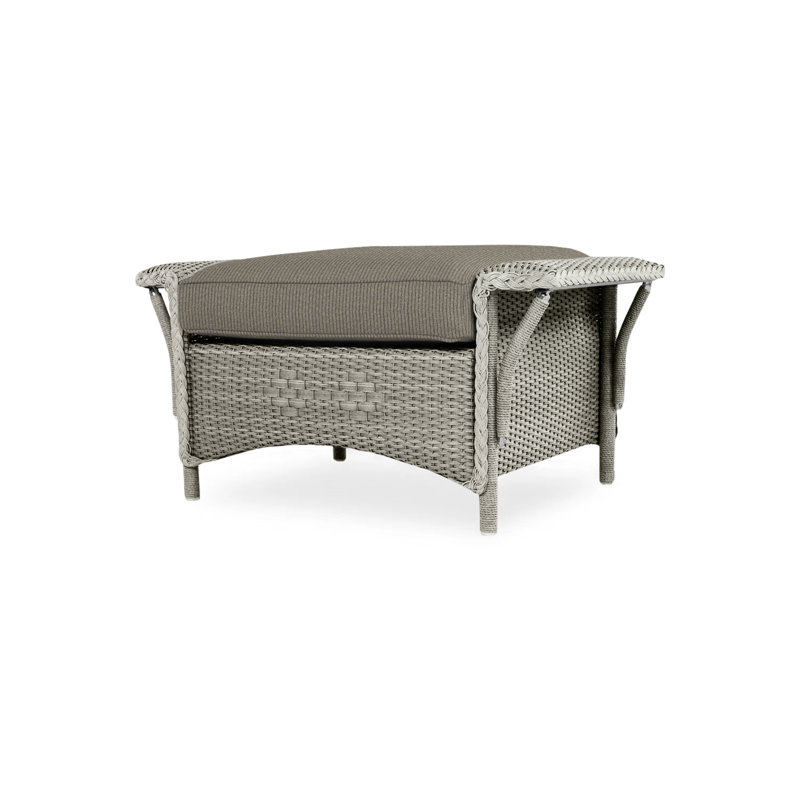 Nantucket Outdoor Ottoman, Rumba Stonewashed, Pewter