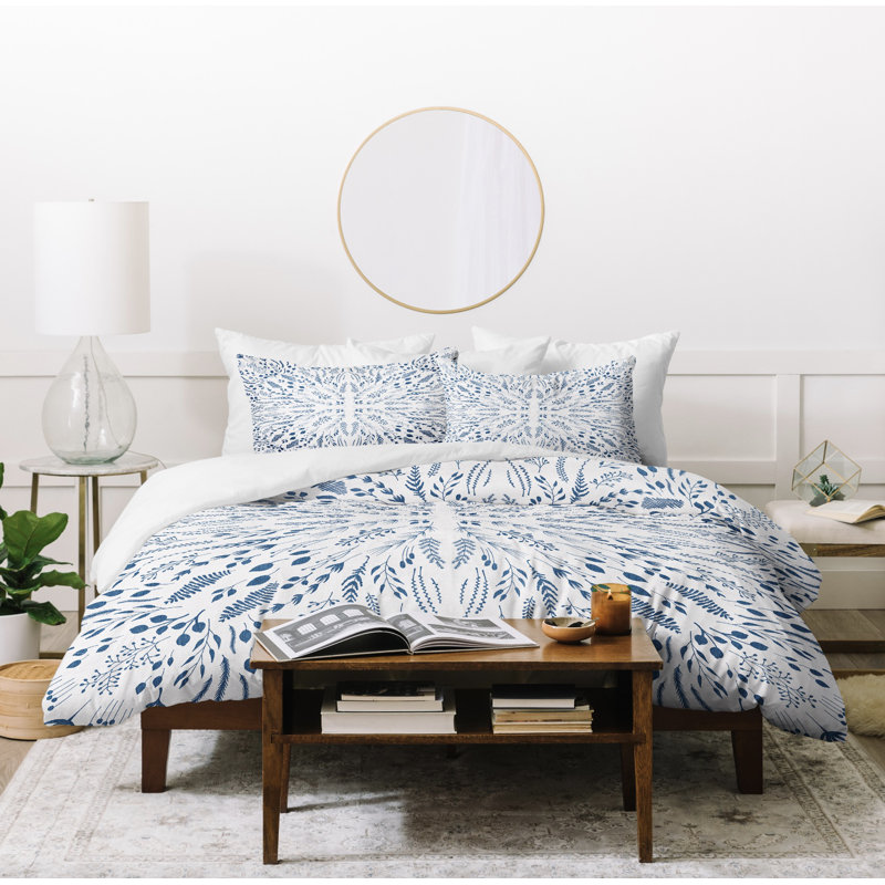 Iveta Abolina Modern & Contemporary Polyester Floral Duvet Cover, Queen Duvet Cover