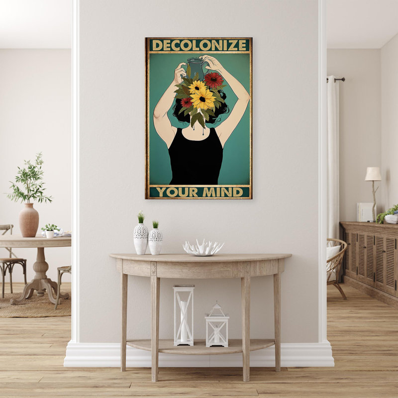 Hollmon Decolonize Your Mind - 1 pièce, impression sur toile tendue sur toile tendue, L 24 po x H 36 po