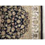 Tapis oriental noir traditionnel à motif floral indo-nain 5 x 8-1588431963