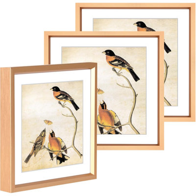 6x6 Picture Frame, Gold Metal Photo Frames with HD Glass