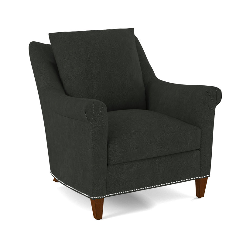 Armchair, Salvador Asphalt, Pecan