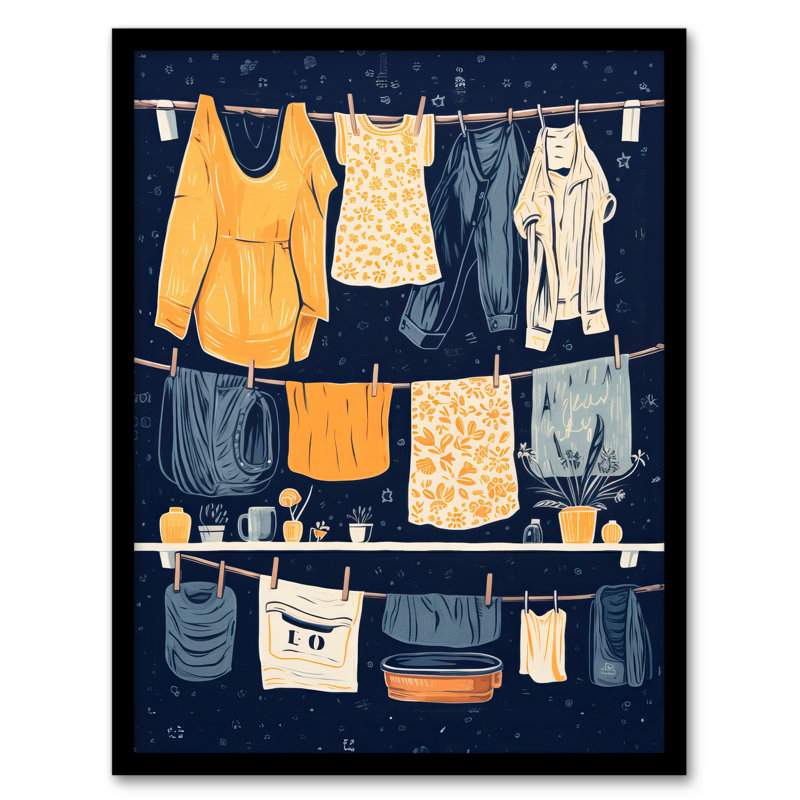 When Life Gives You Lemon Laundry Blue - Single Picture Frame Print