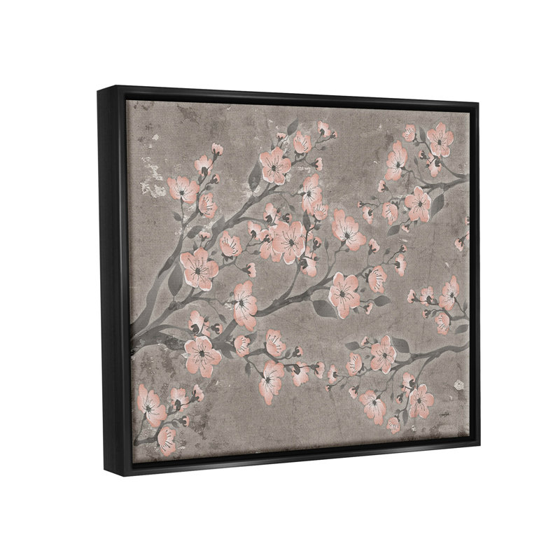 «Cherry Blossom», giclée par Diane Stimson, Cadre flottant noir de jais, H 25 po x l 31 po x P 1,7 po