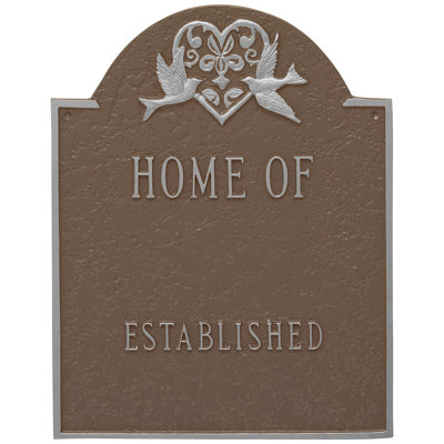 Plaque d'adresse murale sur 4 lignes