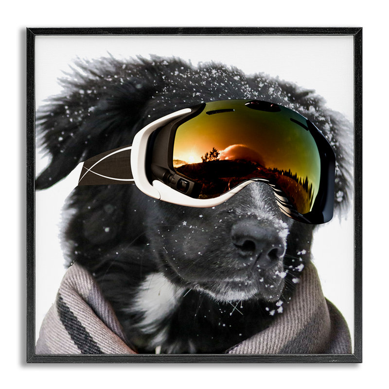 Art de giclée encadrée par Snowboarder, Estampe numérique Farmhouse, H 17 po x l 17 po