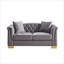 Canapé-lit 62 po en velours Chesterfield-129701897
