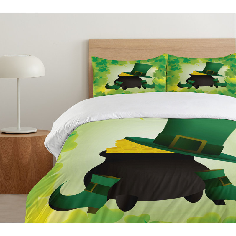 Modern & Contemporary Polyester Duvet Cover, King Duvet Cover + 2 King Shams
