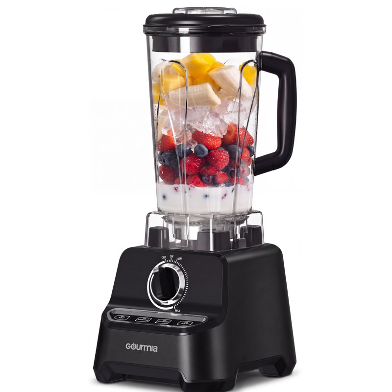 Gourmia Countertop Blender With 2l Bpa-free Pitcher And 4 Presets, Black, Black