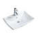 Modern Ceramic Rectangular Vessel Bathroom Sink with Overflow