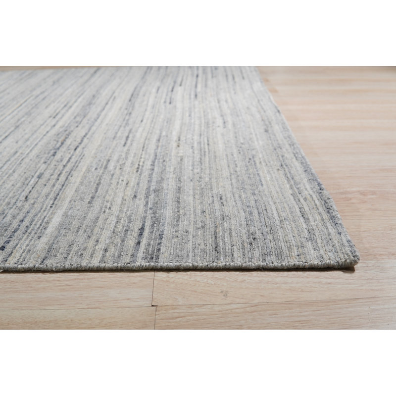 Tapis moderne en laine noué à la main de couleur unie ivoire Lori Baft Gabbeh, Rectangle de 10 pi x 14 pi