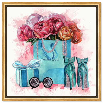 «Fashion and Glam Sparkle Blue Essentials», impression sur toile